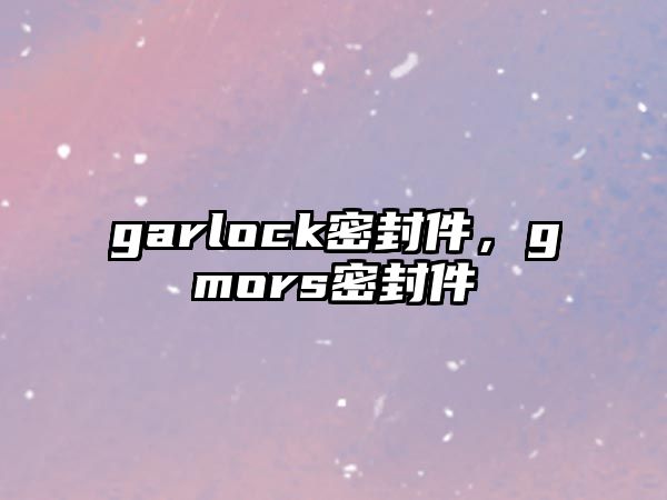 garlock密封件，gmors密封件