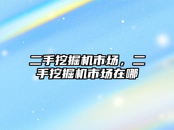 二手挖掘機市場，二手挖掘機市場在哪