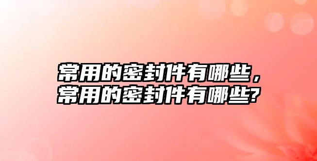 常用的密封件有哪些，常用的密封件有哪些?