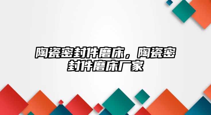 陶瓷密封件磨床，陶瓷密封件磨床廠家