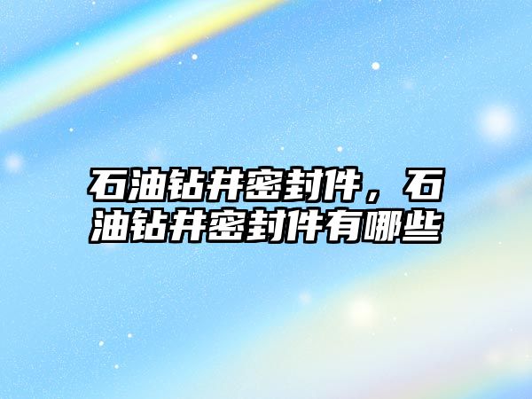 石油鉆井密封件，石油鉆井密封件有哪些