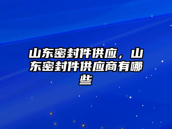 山東密封件供應(yīng)，山東密封件供應(yīng)商有哪些