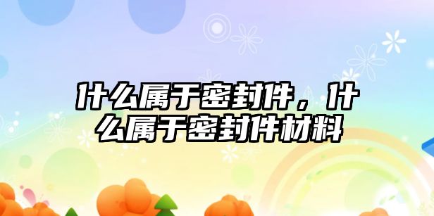 什么屬于密封件，什么屬于密封件材料