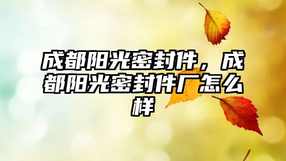 成都陽光密封件，成都陽光密封件廠怎么樣