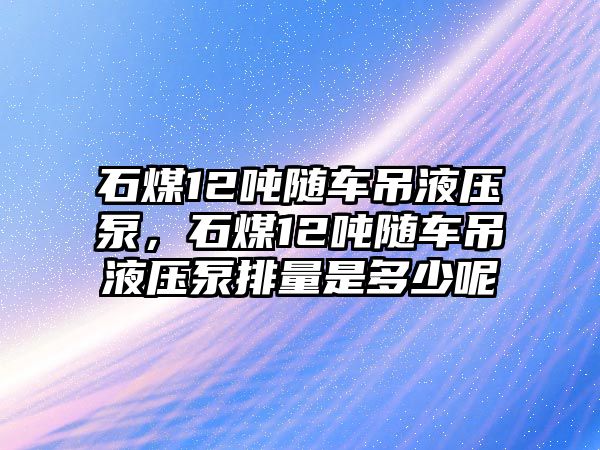 石煤12噸隨車吊液壓泵，石煤12噸隨車吊液壓泵排量是多少呢