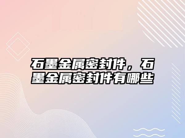 石墨金屬密封件，石墨金屬密封件有哪些